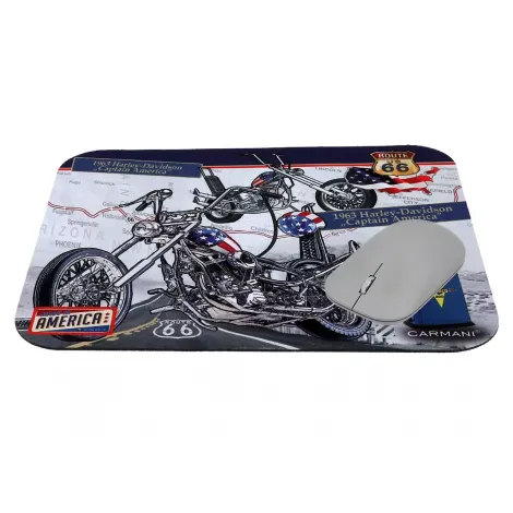Podkładka pod myszkę Carmani 22x18cm - Harley Davidson, Captain America - 2